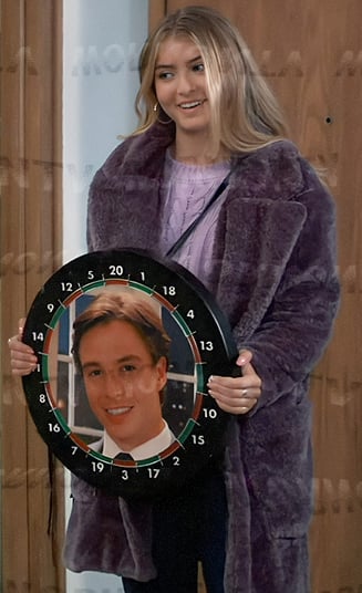 Josslyn's purple fur coat on General Hospital