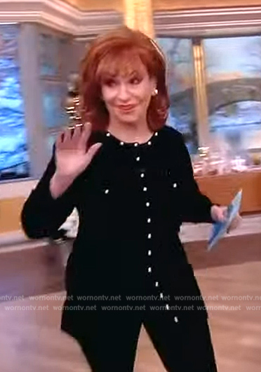 Joy's black button down cardigan on The View