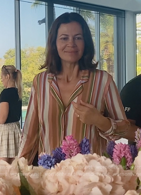 Julia's stripe pajamas on The Real Housewives of Miami