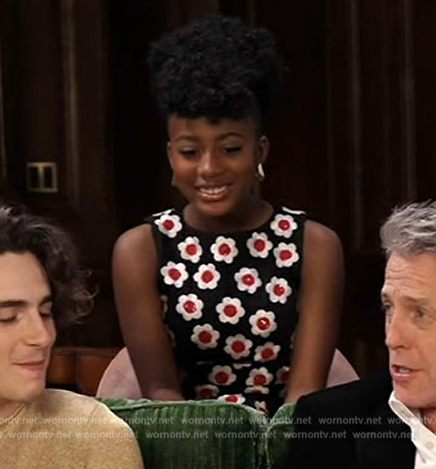 Kalah Lane's floral print dress on The Drew Barrymore Show