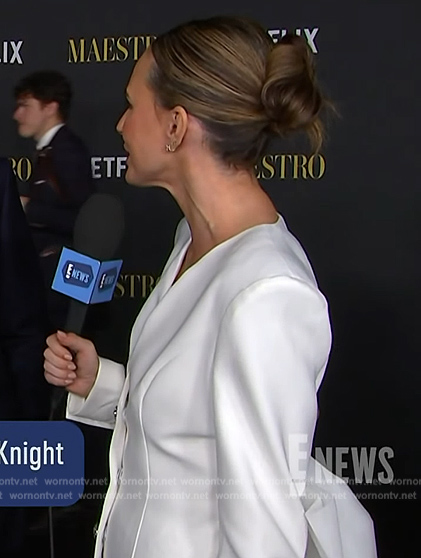 Keltie's white drape dress on E! News