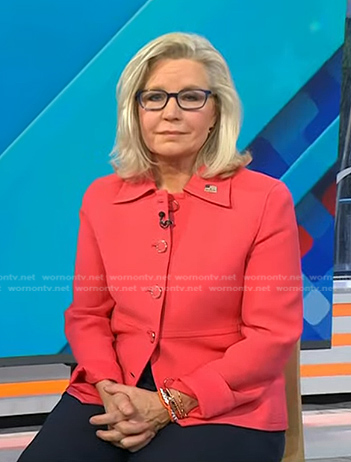 Liz Cheney's pink button down jacket on Today