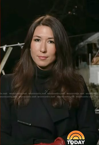 Marissa Parra’s black wrap coat on Today