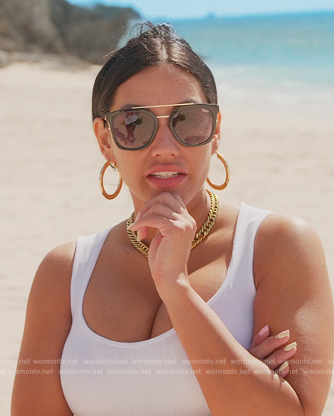 Monica's black sunglasses on The Real Housewives of Salt Lake City