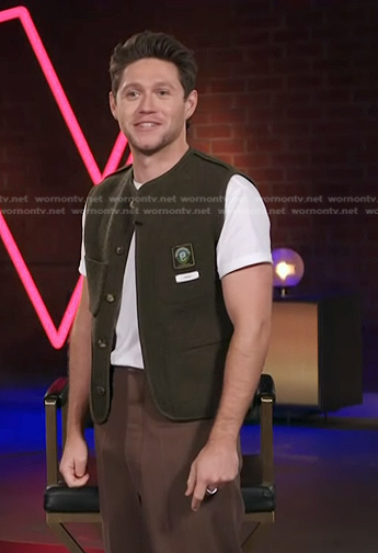 Niall Horan's logo patch vest on The Voice