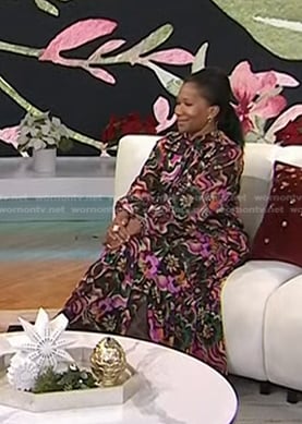 Nicole Avant's pink floral dress on Today