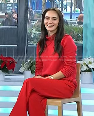 Olivia Perez's red turtleneck sweater on Today