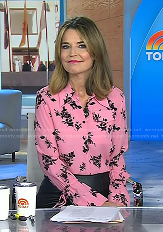 Savannah's pink floral blouse on Today