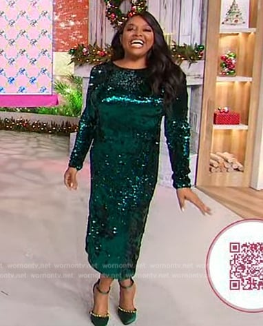 Sherri's green sequin dress on Sherri