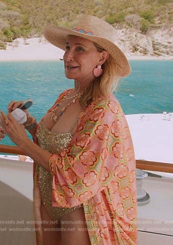 Sonja's printed robe on The Real Housewives Ultimate Girls Trip