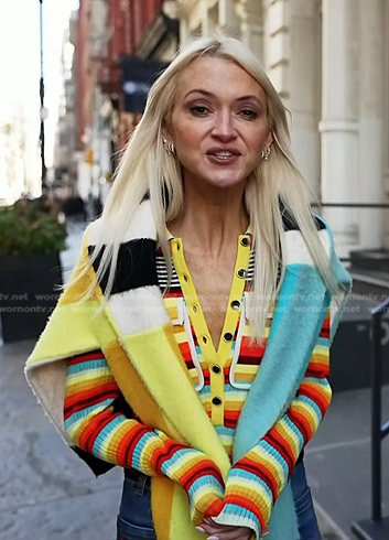 Zanna Roberts Rassi's rainbow striped polo and sweater on Today