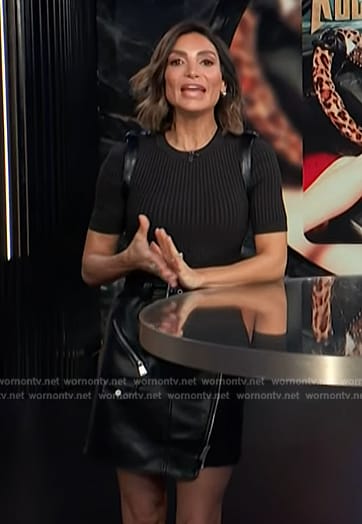 Courtney's mixed media paneled mini dress on E! News
