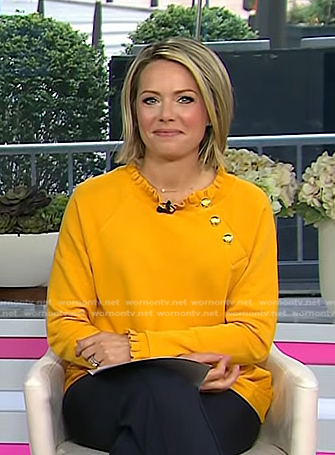 Dylan's yellow ruffle trim top on Today