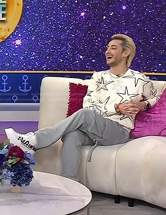 Frankie Grande's white sneakers on Today