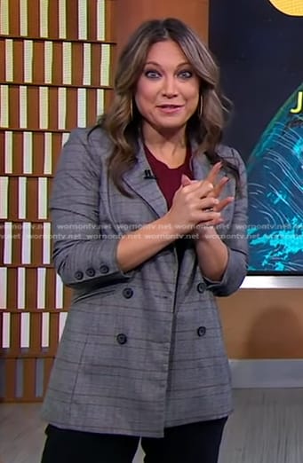 Ginger's grey double breasted blazer on Good Morning America