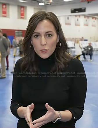 Hallie Jackson's black turtleneck sweater on Today
