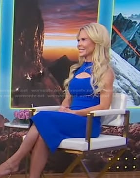 Jenn Drummond's blue cutout sleeveless dress on Good Morning America