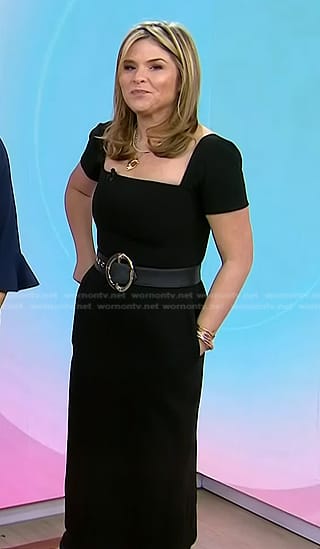 Jenna's black square neck dress on Today