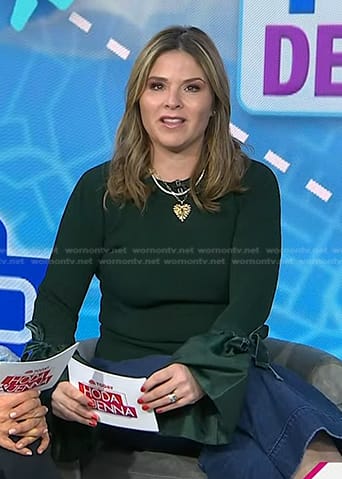 Jenna's green bell sleeve top on Today