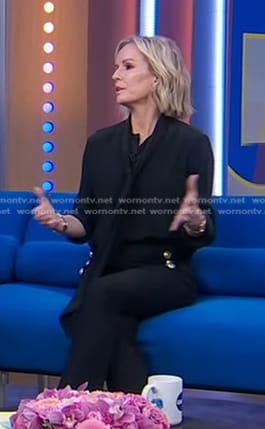 Jennifer's navy cropped sailor pants on Good Morning America