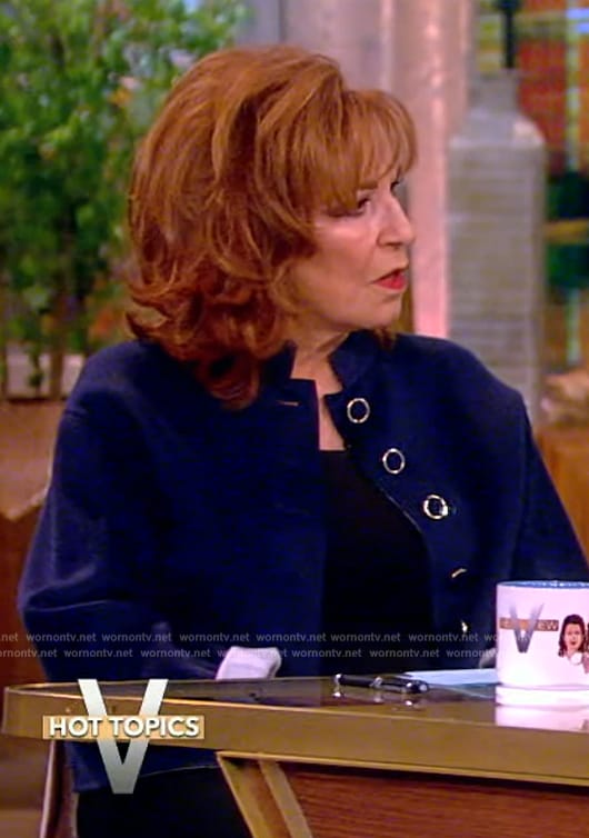 Joy's blue wool jacket on The View