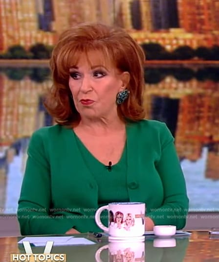 Joy's green cardigan on The View