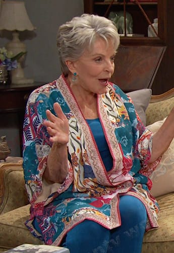 Julie's floral print jacket on Days of our Lives