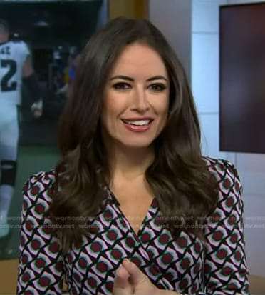 Kaylee's printed wrap dress on Today