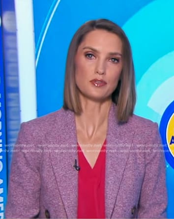 Kayna Whitworth's pink blazer on Good Morning America