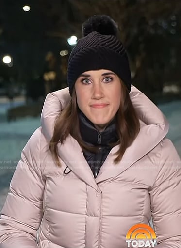 Maggie's puffer down hooded coat on Today