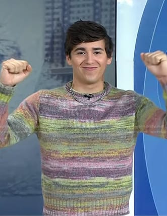 Marcello Hernandez's multicolor marled sweater on Today