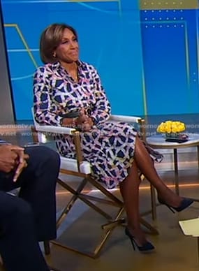 Robin's printed shirtdress on Good Morning America