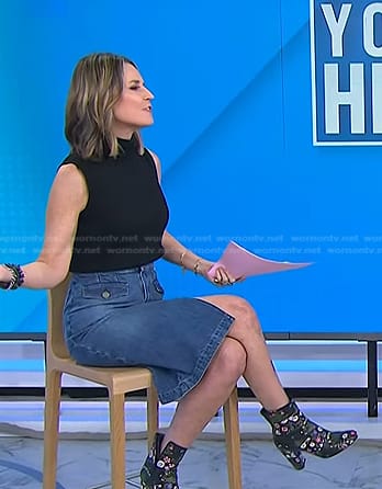 Savannah's denim midi skirt on Today