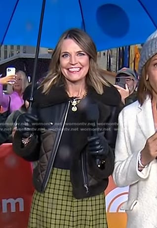 Savannah's quilted leather jacket on Today