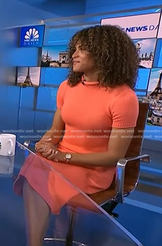 Sydney McLaughlin-Levrone's pink knit dress on NBC News Daily