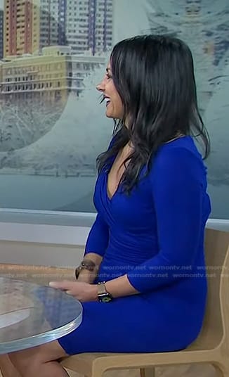 Dr. Tara Narula's blue wrap jersey dress on Today