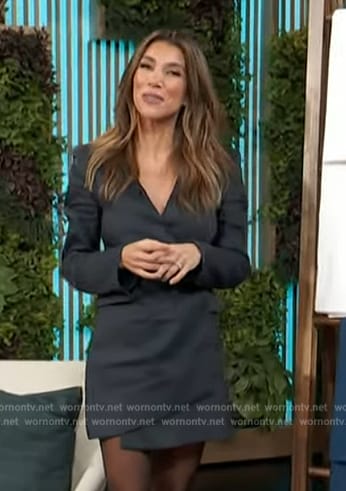 Adrianna Costa's black blazer dress on Access Hollywood