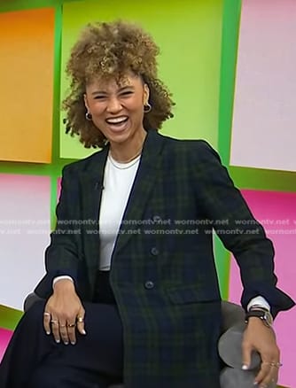 Ally's green plaid blazer on Today