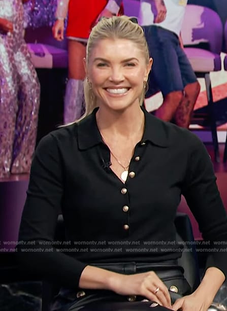Amanda's black long sleeve polo on E! News
