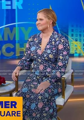 Amy Schumer's blue floral maxi dress on Good Morning America