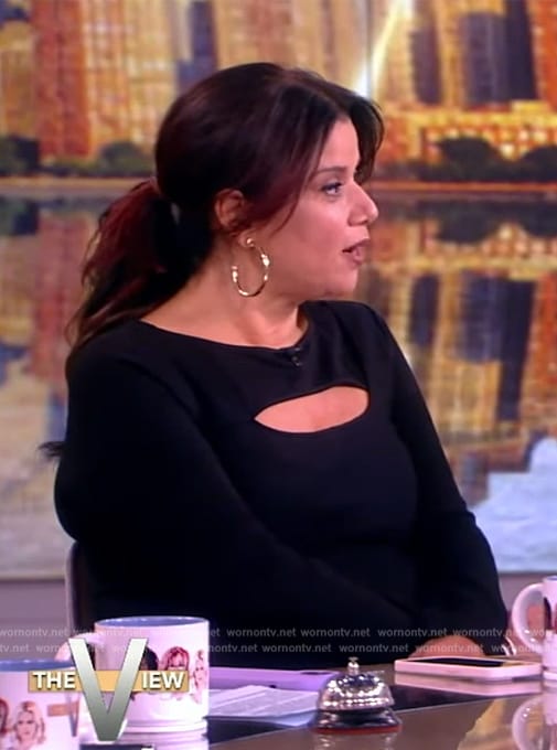 Ana's black cutout dress on The View