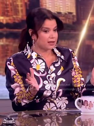 Ana's floral print shirtdress on The View