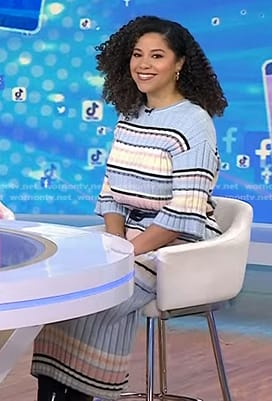 Arianna's striped ribbed knit dress on Today