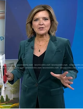 Christine Roman's green velvet blazer on Today