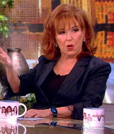 Joy's denim blazer with lace cuffs on The View
