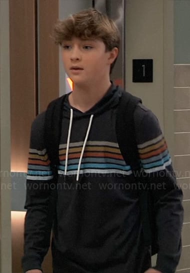 Danny's striped hoodie on General Hospital