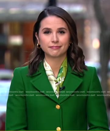 Elizabeth's green coat on Good Morning America
