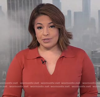 Gilma Avalos's red polo dress on Today