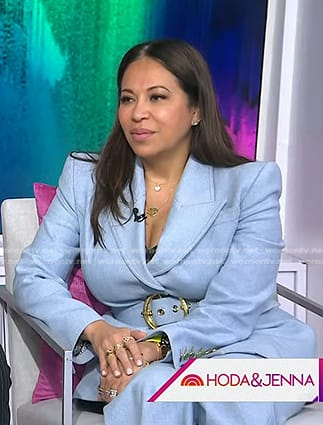 Inga Beckham's denim suit on Today