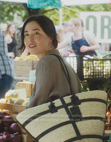 Jane's straw tote bag on Mr. & Mrs. Smith